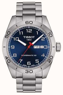 Tissot Homens | prs 516 powermatic 80 | mostrador azul | pulseira de aço inoxidável T1314301104200