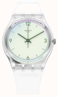 Swatch Relógio com mostrador verde pálido do lago dos cisnes GE294