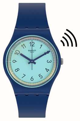 Swatch Cielpay! pulseira de silicone azul unissex SVHN102-5300