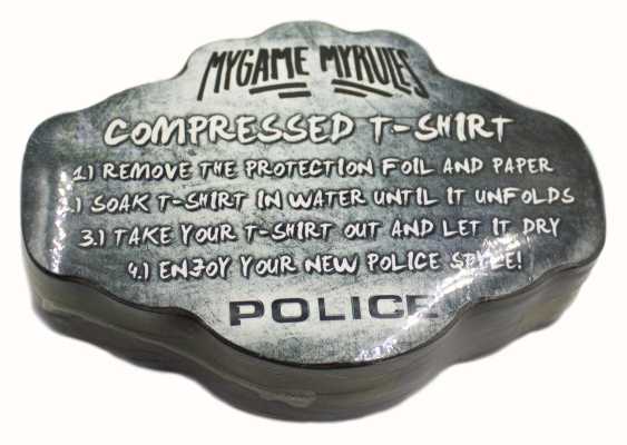 Police camiseta comprimida 'meu jogo, minhas regras' POLICE-TSHIRT