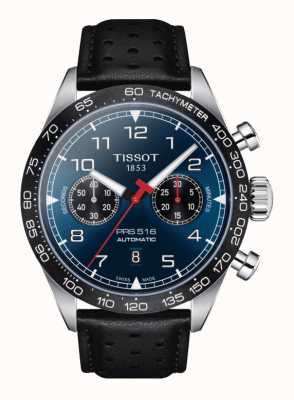 Tissot Prs 516 pulseira de couro perfurada com cronógrafo automático T1316271604200