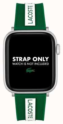Lacoste Pulseira de relógio Apple silicone verde e branco 2050005