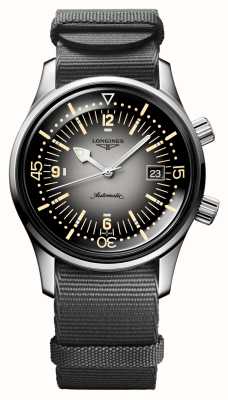 LONGINES Relógio com pulseira de tecido cinza Legend Diver L37744702