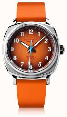 Duckworth Prestex Verimatic | automático | mostrador laranja | pulseira de borracha laranja D891-05-OR