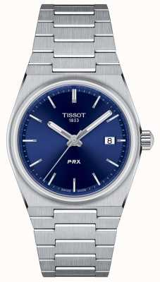 Tissot Prx 35mm mostrador azul | pulseira de aço inoxidável T1372101104100