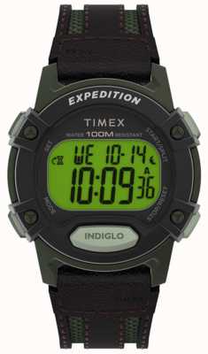 Timex Homens | expedição | digitais | pulseira de couro preto TW4B24400