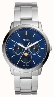 Fossil Neutra masculina | mostrador de cronógrafo azul | pulseira de aço inoxidável FS5907