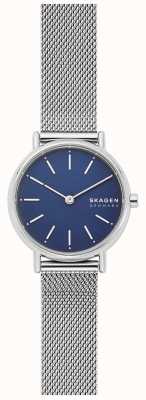 Skagen Signatur Lille relógio de malha de aço azul mostrador SKW2759