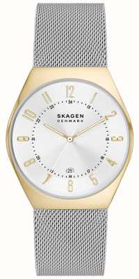 Skagen Grenen Lille relógio pulseira de malha de aço inoxidável de dois tons SKW6816