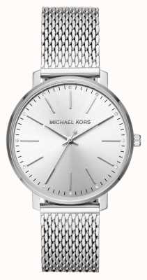 Michael Kors Relógio feminino de aço inoxidável prateado pyper MK4338