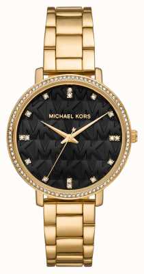 Michael Kors Relógio Pyper Black mk com mostrador estampado MK4593