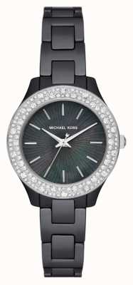 Michael Kors Relógio feminino Liliane em cerâmica preta MK4650