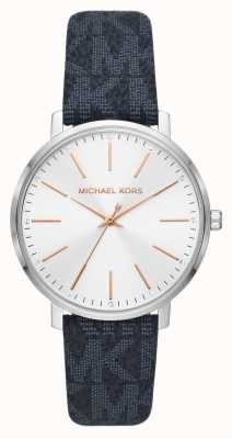 Michael Kors Pulseira de tecido com estampa mk para relógio feminino Pyper MK7244