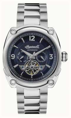 Ingersoll O relógio de aço inoxidável com mostrador azul michigan I01107