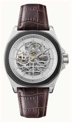 Ingersoll O relógio automático com pulseira de couro marrom orville I09307