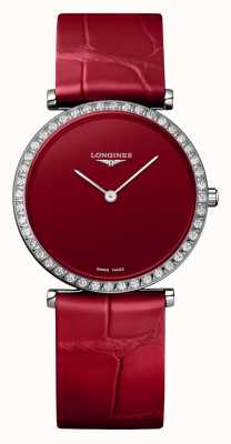 LONGINES La grande classique de longines mostrador vermelho luneta diamante L45230912