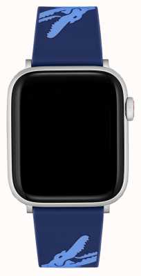 Lacoste Pulseira de relógio Apple azul e silicone azul claro 2050017