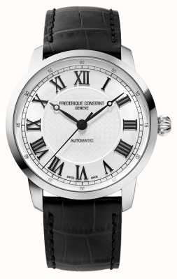 Frederique Constant Edição limitada Première (38,5 mm) mostrador branco / pulseira de couro preta FC-301SWR3B6