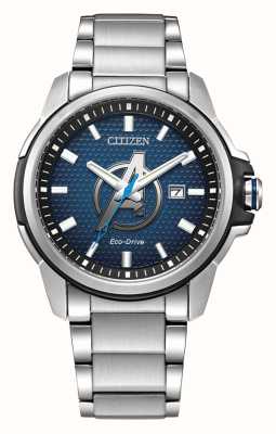 Citizen Relógio Marvel Avengers eco-drive em aço inoxidável AW1651-52W
