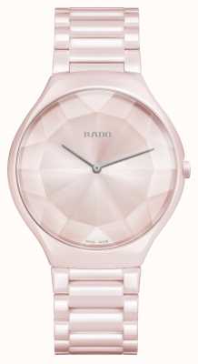 RADO Verdadeiro relógio de quartzo rosa claro fino R27120402