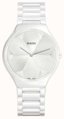 RADO Verdadeiro relógio de quartzo de cerâmica branca fina R27007032