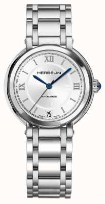 Herbelin Relógio automático feminino Galet mostrador prateado 1630B28