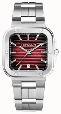 Herbelin Cap camarat relógio com mostrador retangular gradiente vermelho 12246B18