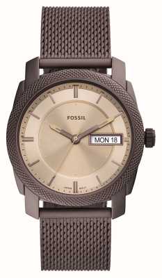 Fossil Máquina masculina | mostrador marrom | pulseira de malha de aço inoxidável marrom FS5936