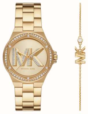 Michael Kors Lennox gold mk dial pulseira de ouro combinando MK1062SET