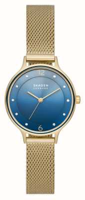 Skagen Relógio feminino anita com pulseira de aço inoxidável dourado SKW3058