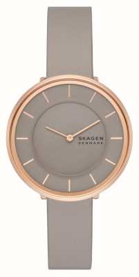 Skagen Relógio feminino em taupe e ouro rosa SKW3061