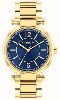 Coach Cárie unissex | mostrador azul | pulseira de ouro 14504046