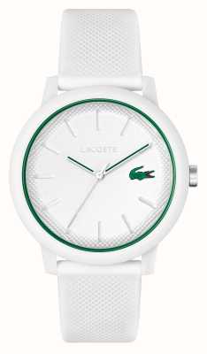 Lacoste 12.12 | mostrador branco | relógio de pulseira de resina branca 2011169