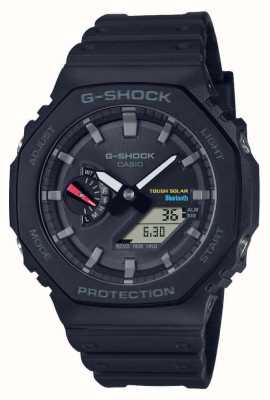 Casio Relógio de energia solar preto g-shock bluetooth masculino com pulseira de resina GA-B2100-1AER